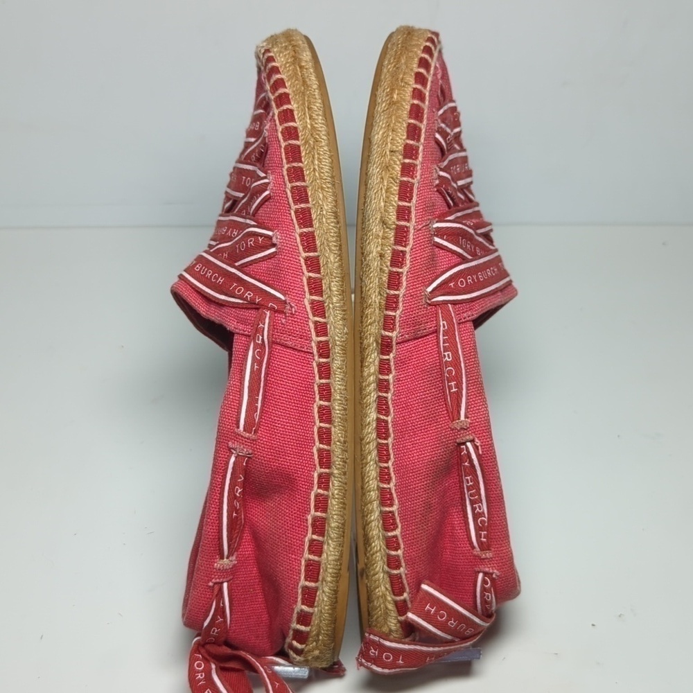 Tory Burch Azalea Logo grosgrain Espadrille flat shoes women's size 7 - Picture 10 of 16